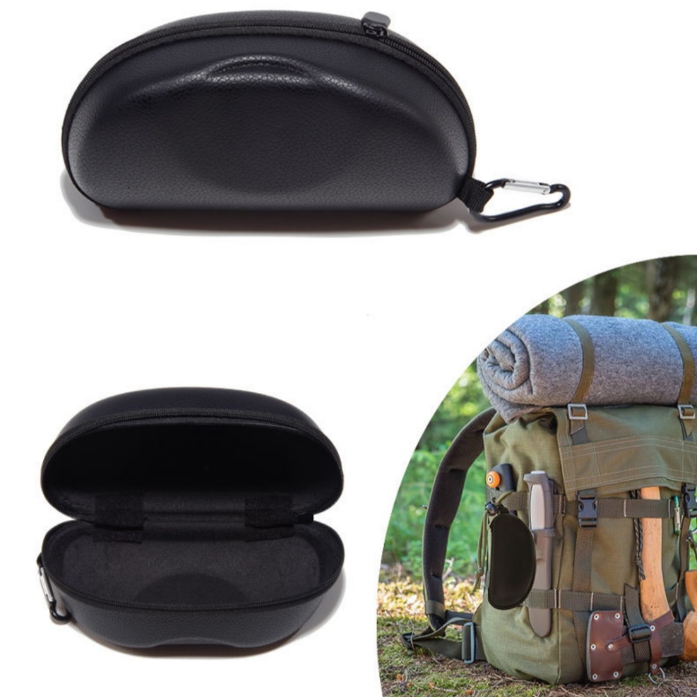 Box Bag Rigid - Portable Zipper Carabiner Sunglasses Protector Box
