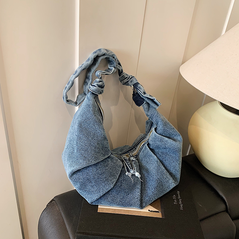 Women Bags Branded Sale - Denim Solid Color Casual Shoulder Bags