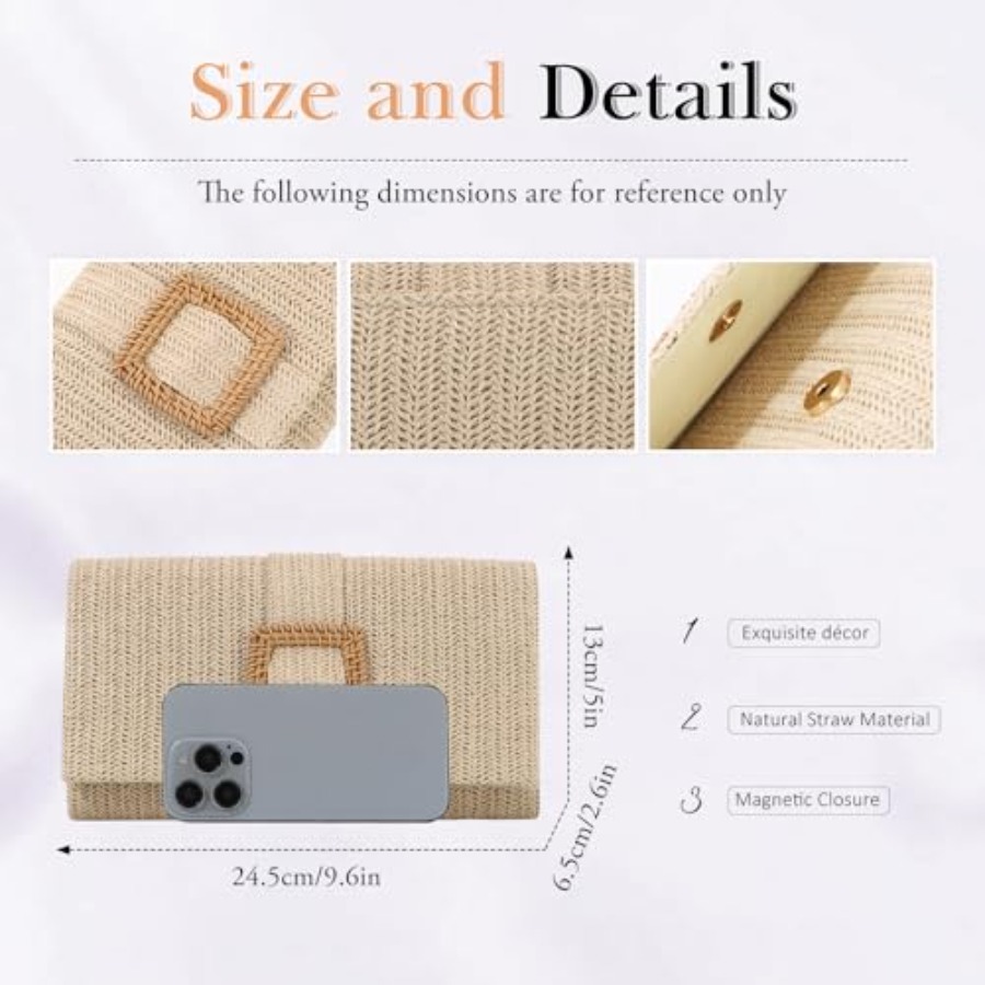 Emprier Straw Clutch Purses fo - Women'S Raffia Bags 评论和价格