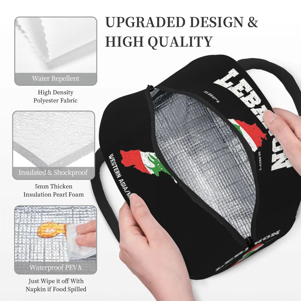 Lebanese Flag Map Lebanon Coor - Women Bags Lebanon 评论和价格