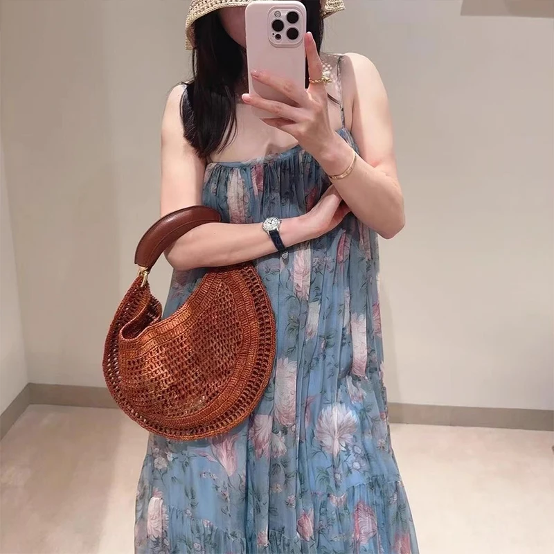 Hobo Designer Hollowed Handbag - Basket Bag Wicker 评论和价格