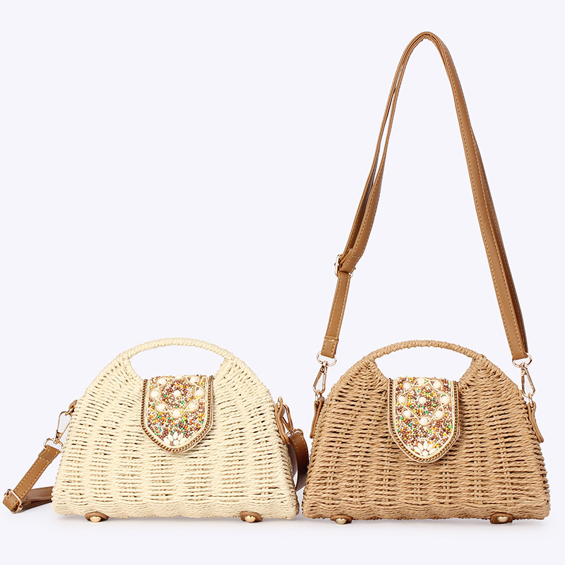 Summer Straw Woven Bag for Wom - Women'S Raffia Bags 评论和价格