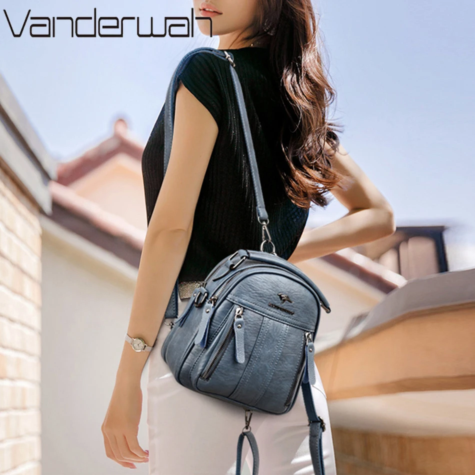 4 In 1 Leather Backpacks Multi - Women Bags In Sale 评论和价格