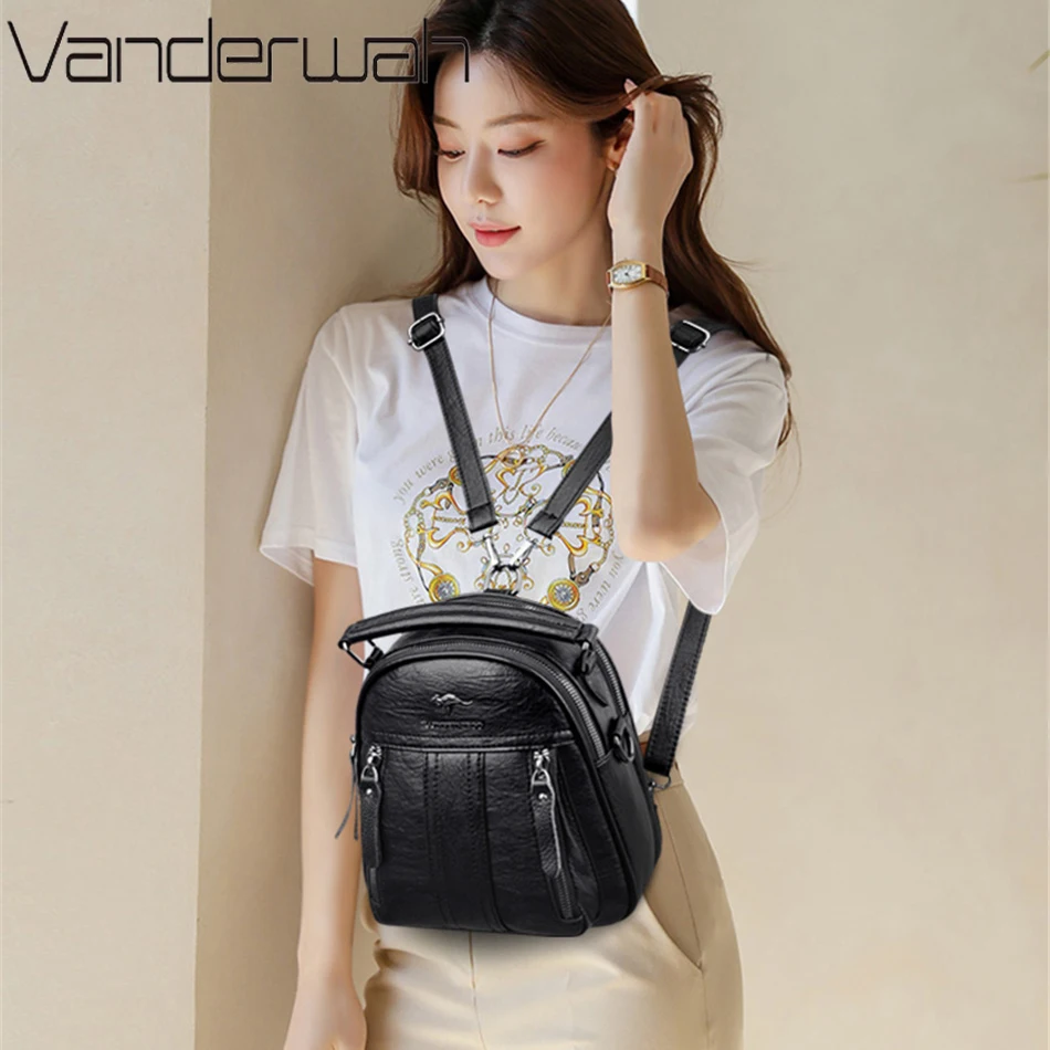 4 In 1 Leather Backpacks Multi - Women Bags In Sale 评论和价格