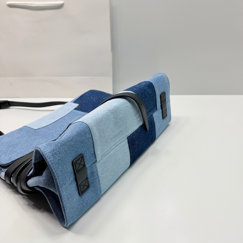 Color Block Denim Handbag Cros - Women Bags Purses 评论和价格