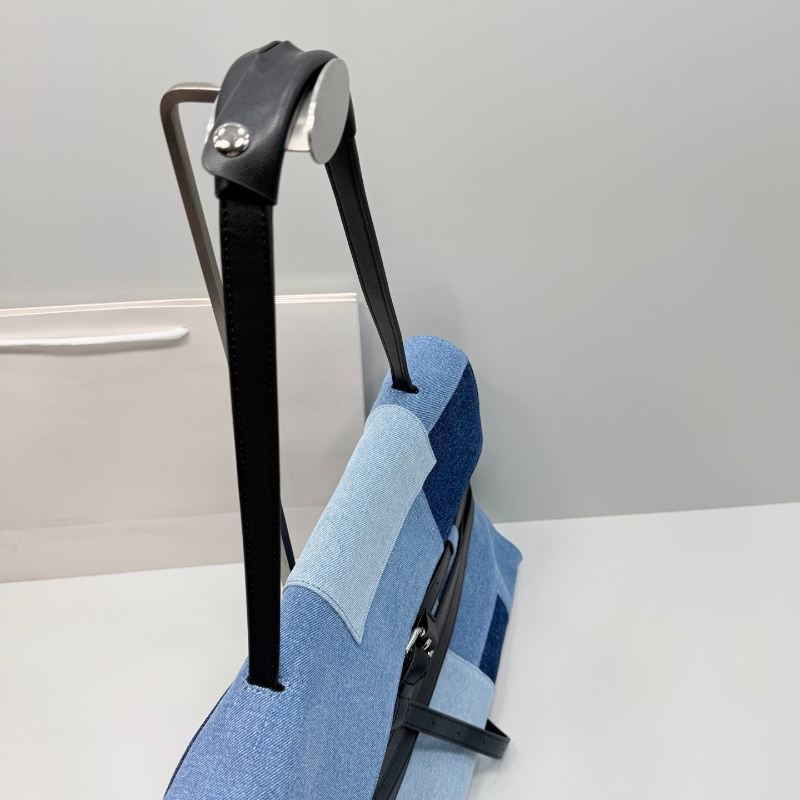 Color Block Denim Handbag Cros - Women Bags Purses 评论和价格