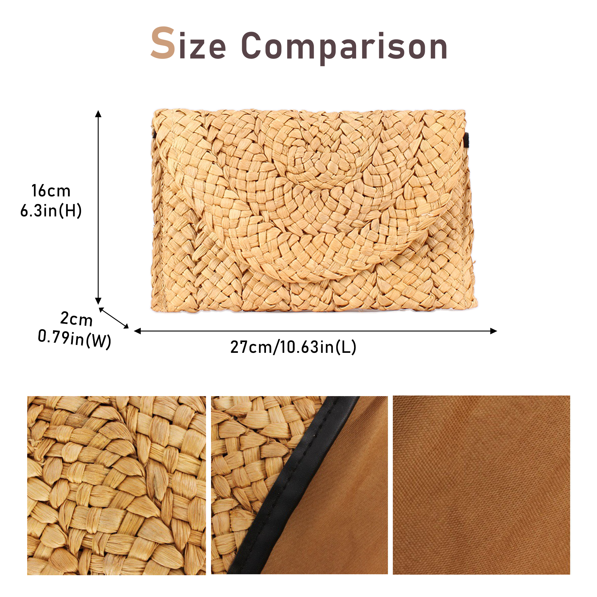 Women Fashion Straw Clutch Bag - Women'S Raffia Bags 评论和价格