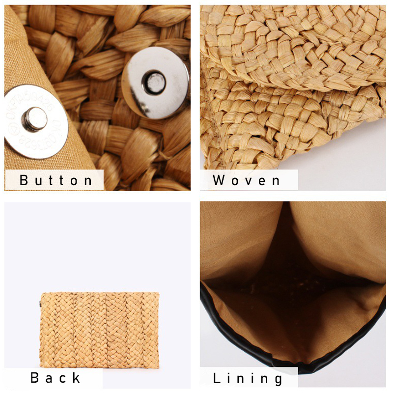 Women Fashion Straw Clutch Bag - Women'S Raffia Bags 评论和价格
