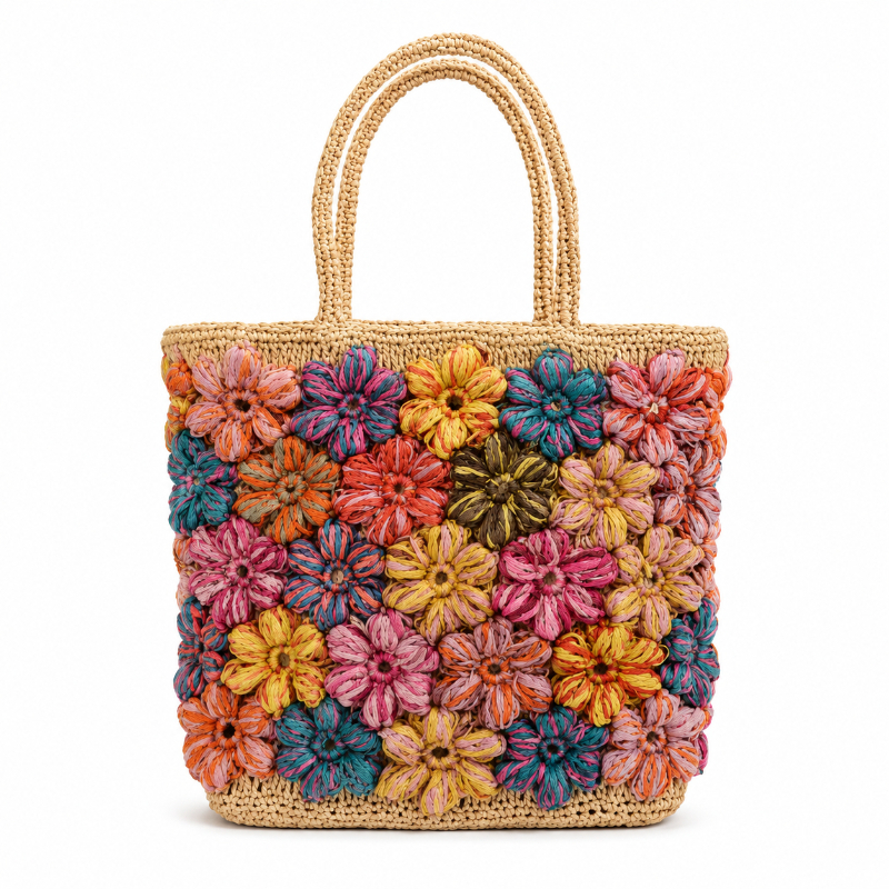 Handmade Raffia Tote Bag for W - Women'S Raffia Bags 评论和价格