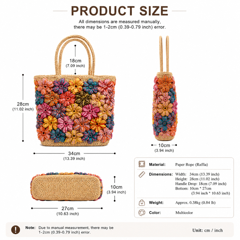 Handmade Raffia Tote Bag for W - Women'S Raffia Bags 评论和价格