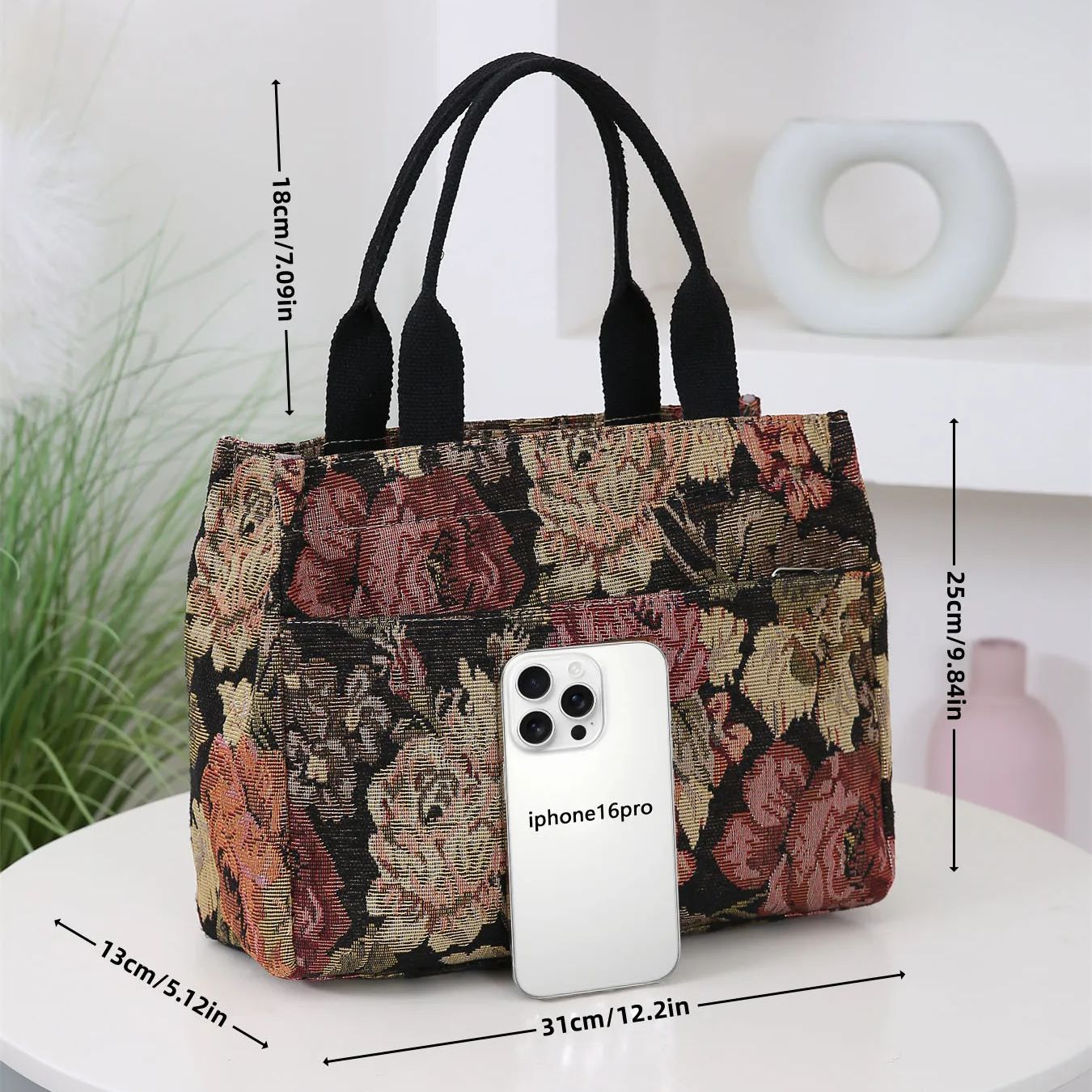 Floral print women's tote bag, - Women Bags Offers 评论和价格