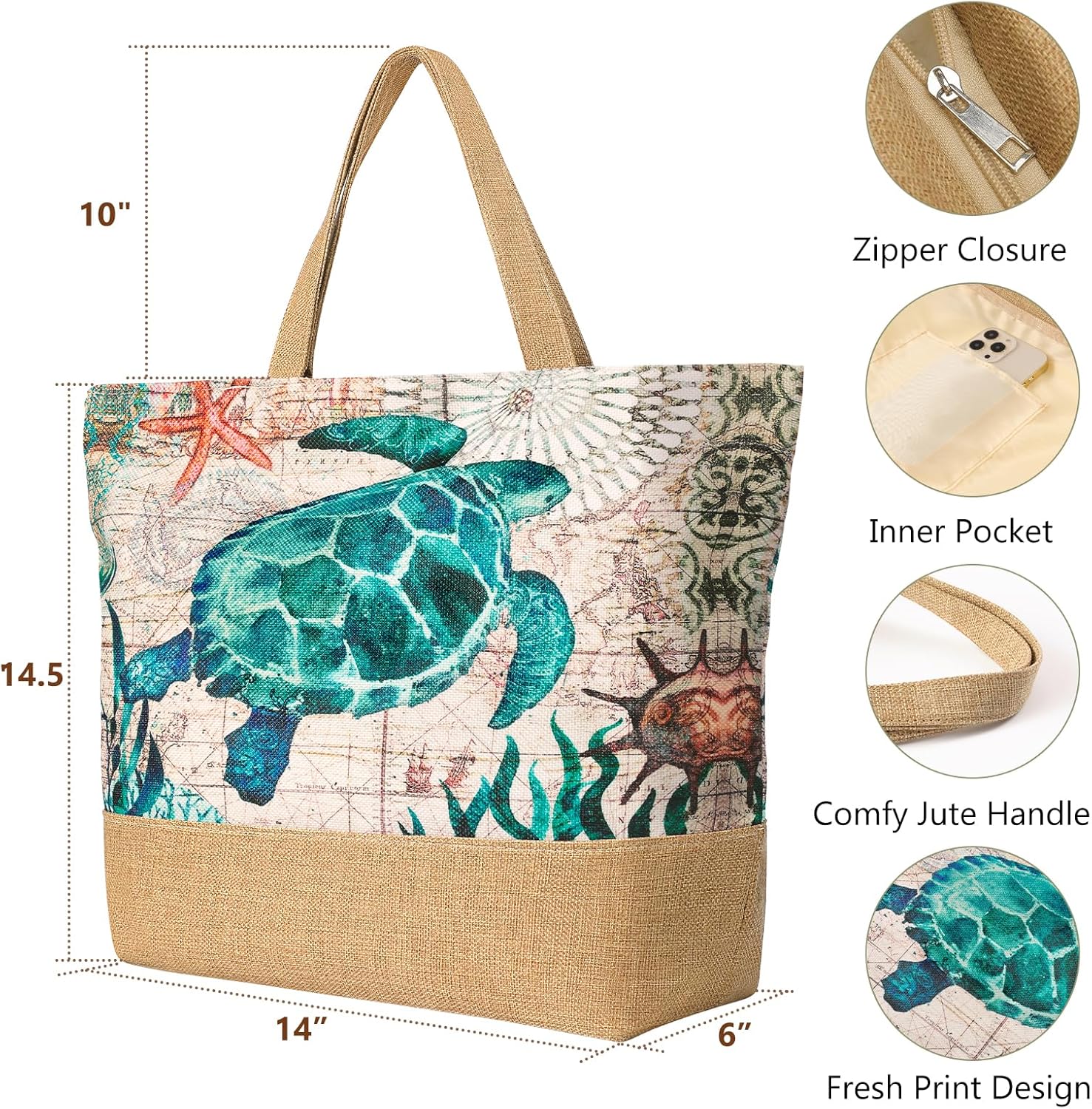 Large Beach Bag for Women with - Women Bags Waterproof 评论和价格