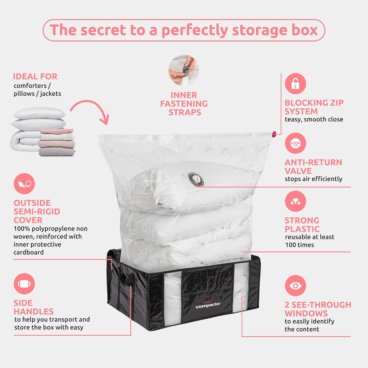 Semi Rigid Box Vacuum Storage  - Box Bag Rigid 评论和价格