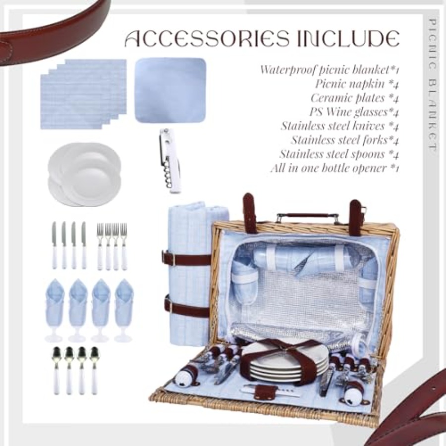 Picnic Baskets Wicker Willow P - Basket Bag Wicker 评论和价格