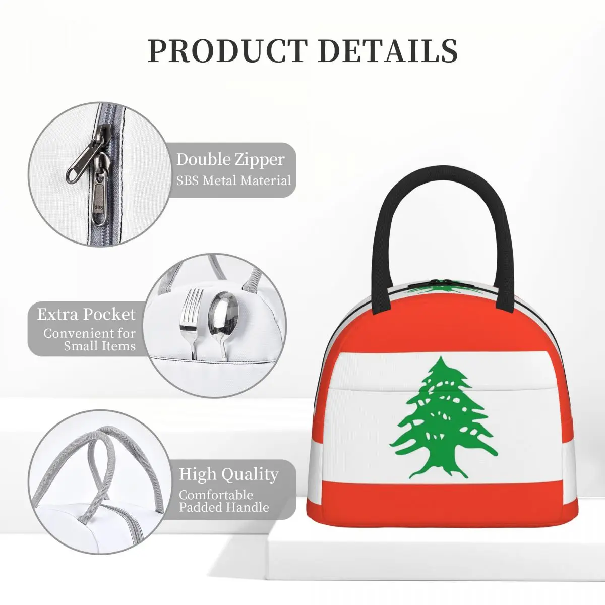 Lebanon Flag Lunch Bags Insula - Women Bags Lebanon 评论和价格