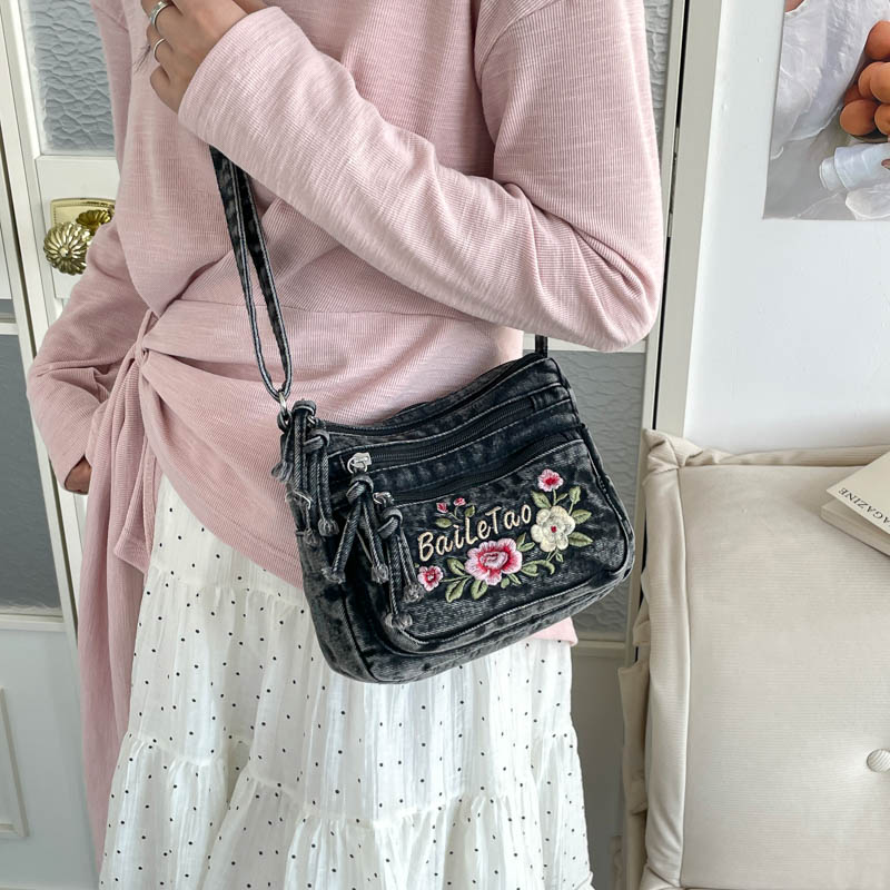 New Lightweight Denim Zipper C - Women Bags Sale 评论和价格