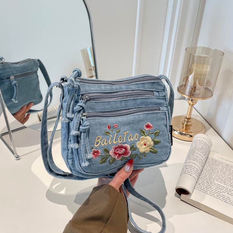 New Lightweight Denim Zipper C - Women Bags Sale 评论和价格