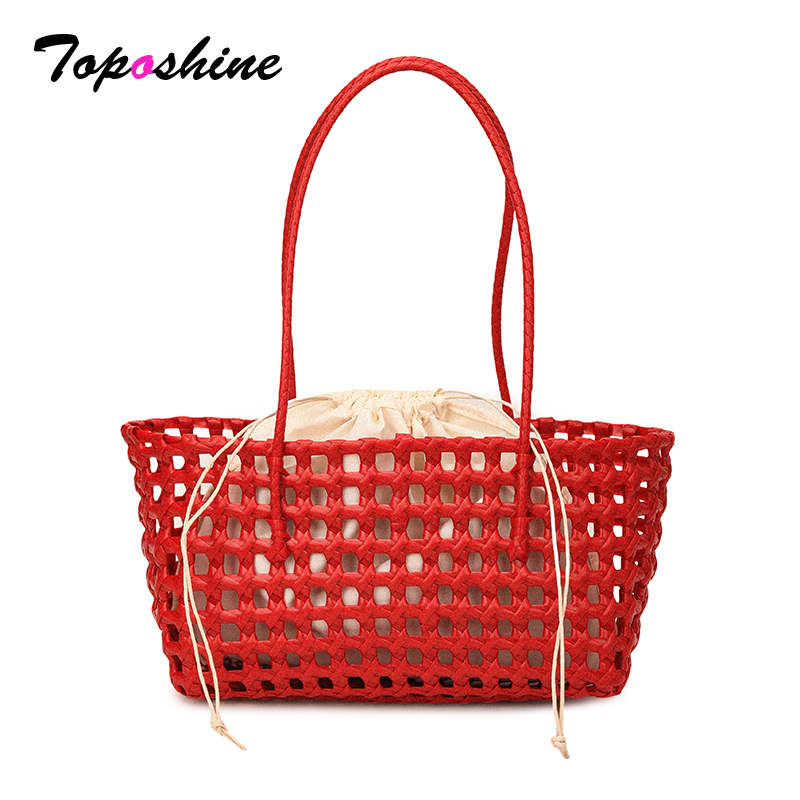 Toposhine Summer Beach Shoulde - Basket Bag Wicker 评论和价格