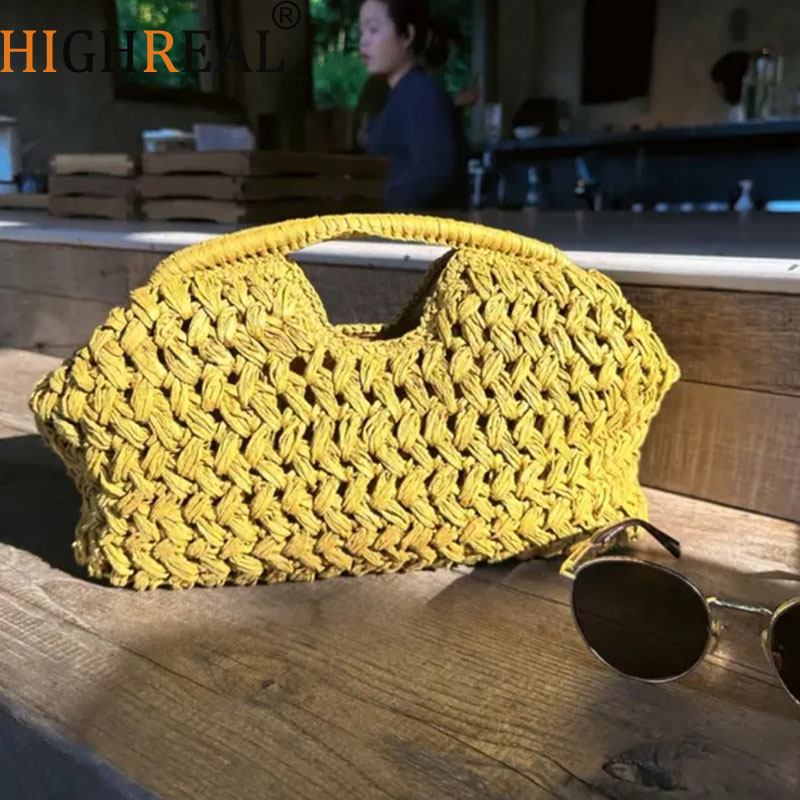 Elegant Ladies Chain Woven Han - Women'S Raffia Bags 评论和价格