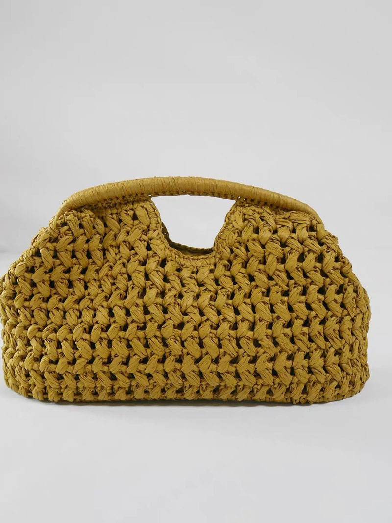 Elegant Ladies Chain Woven Han - Women'S Raffia Bags 评论和价格