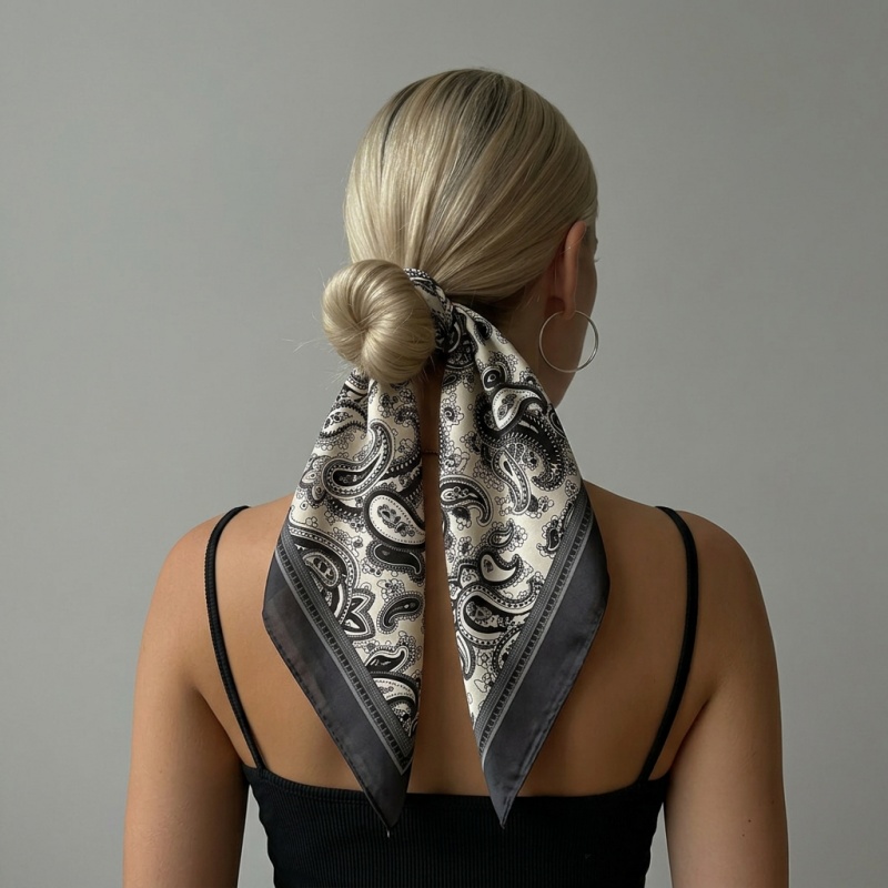 Luxury Satin Square Scarf Pais - Women'S Retro Bags 评论和价格