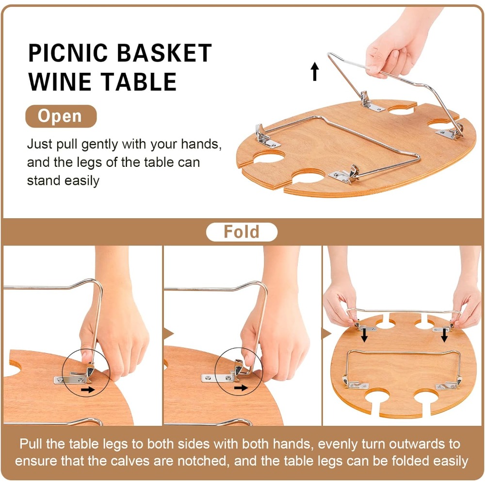 stboo picnic basket for 4, ins - Basket Bag Wicker 评论和价格