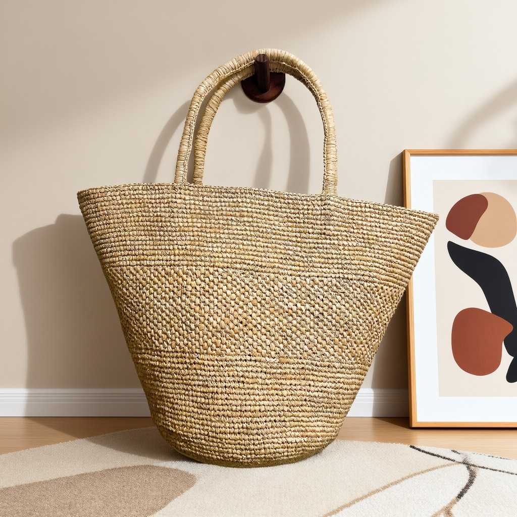 Large Capacity Raffia Straw Ba - Women'S Raffia Bags 评论和价格