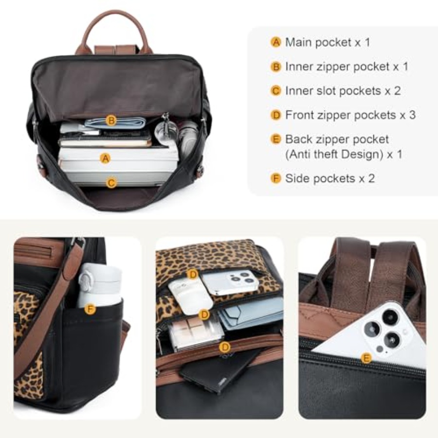Womens Backpack Purse Vegan Le - Women Bags Purses 评论和价格