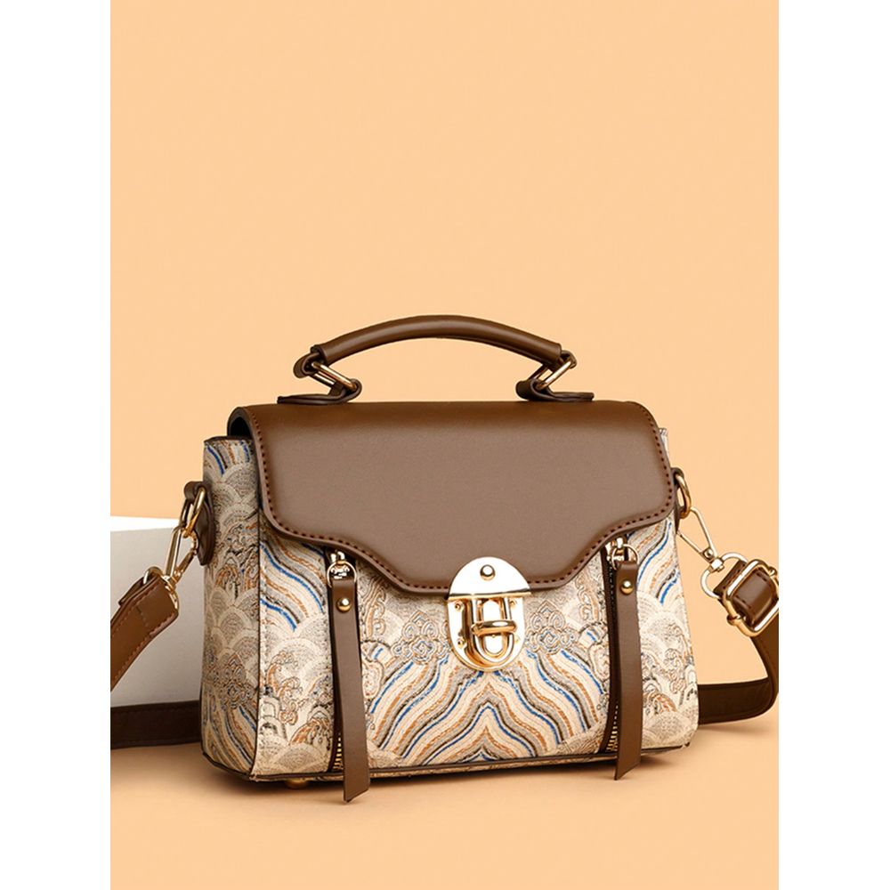 Minimalist Flip Lock Decorated - Women'S Retro Bags 评论和价格