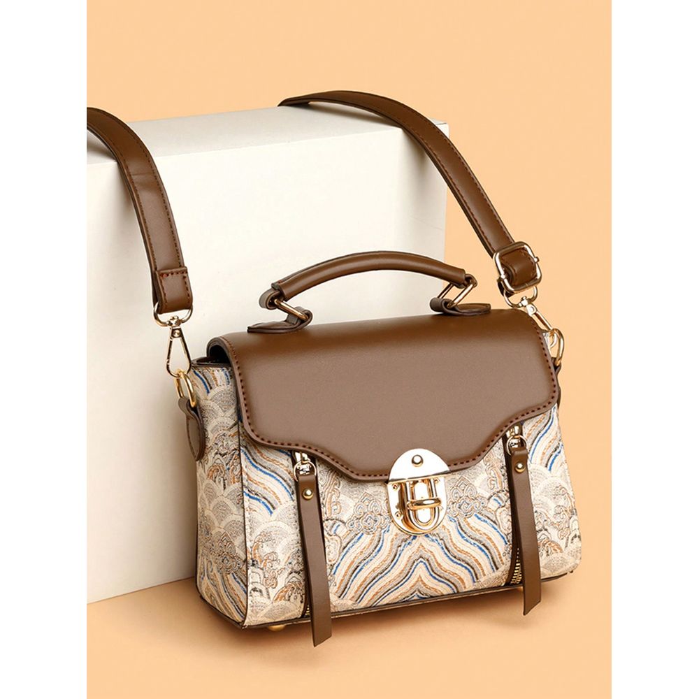 Minimalist Flip Lock Decorated - Women'S Retro Bags 评论和价格