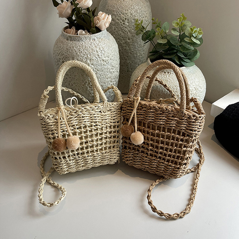 Casual Rattan Women Handbags W - Basket Bag Wicker 评论和价格