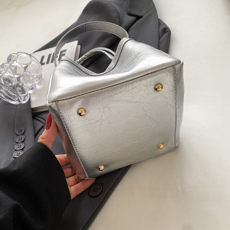 Solid Color Square PU Top-Hand - Women Bags Branded Sale 评论和价格