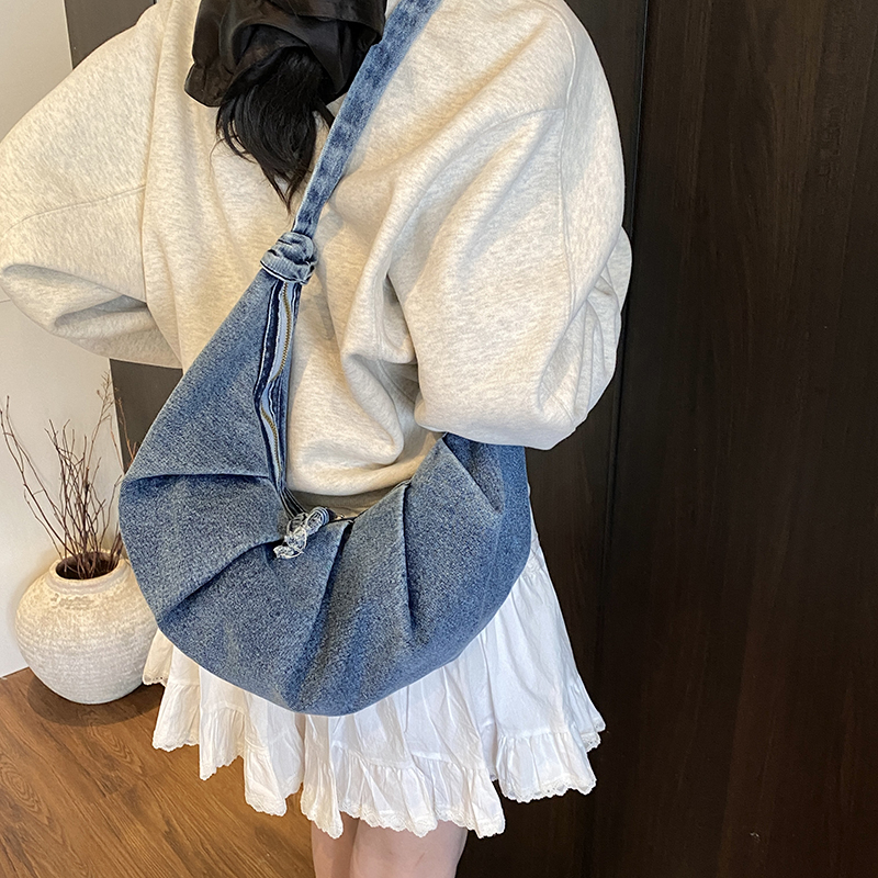 Denim Solid Color Casual Shoul - Women Bags Branded Sale 评论和价格